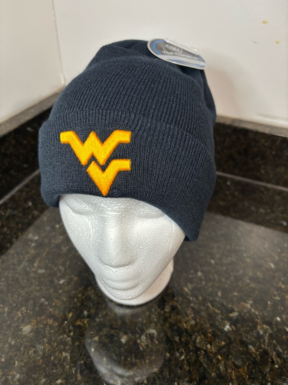 WEST VIRGINIA NWT Navy Beanie with Gold West Virginia Embroidered Logo